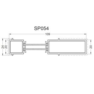 Aliplast SP054 - Kopplung 20mm mit Verstärkung