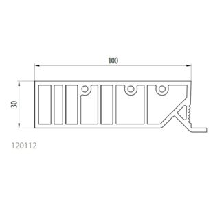 Aluplast 120112 - Zarge - 30mm - 100mm