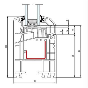 Aluplast IDEAL 5000 Festverglasung 100mm - 150x04