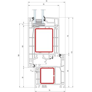 Aluplast IDEAL Neo Tür außen öffnend - 160x02 160x35