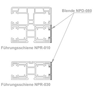 Führungsschiene Blende NPD-080