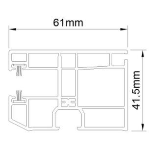 Führungsschiene 61mm für Drutex Aufsatzrollladen Detail