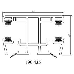 Drutex Aufsatzrollladen Führungsschiene Maxi 65x42mm 190435