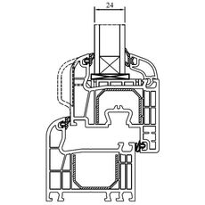 Drutex Iglo 5 Glasleiste 2-fach Verglasung 24mm