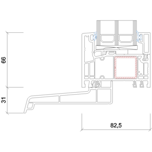 7231- Fensterbankprofil- 31mm