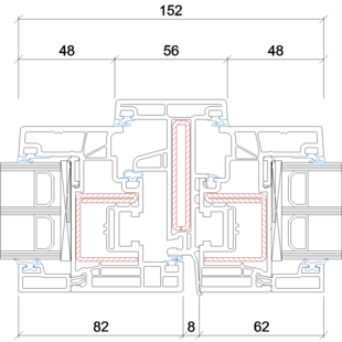 Gealan Kontur Stulp 56 mm Fenster 82mm - 5034-5023