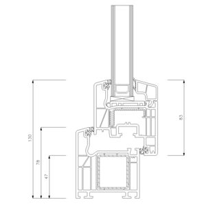 Schüco CT-70 AS - Classic 130mm 8866