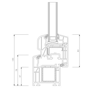 Schüco CT-70 AS - Rondo 130mm 8867