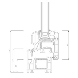 Schüco CT-70 AS Fenster - Rondo120mm 8865-8867