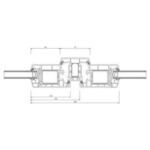 Schüco CT-70 AS Pfosten 91mm Tür innen öffnend Classic 8869-9108