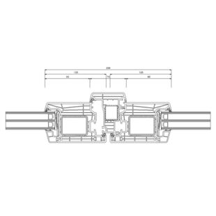 Schüco Living 82 MD Stulp 74mm Tür innen öffnend - 9473-9433