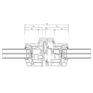 Schüco Living Alu Inside MD mit Stulp 58mm Fenster Classic 83mm - 9471-9523 mit Verstärkung