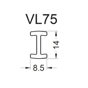 Aliplast VL75 - H-Kopplung