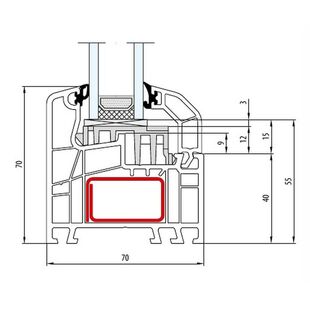 Aluplast IDEAL 5000 Festverglasung 70mm - 150x02