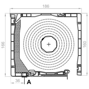 Aufsatzrollladen Gurtausgang Kasten 160mm Typ A