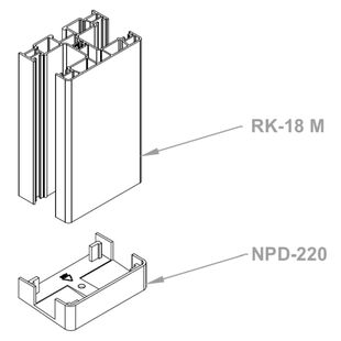 Führungsschiene RK-18 mit Blende NPD-220