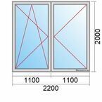Balkontür Maß 2200x2000mm