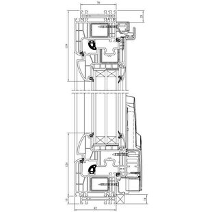 Drutex Iglo Energy Parallel-Schiebe-Kipp-Tür PSK-Tür Rahmenverbreiterung + 15mm