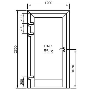 Drutex MB-86SI Türband 2flg 3 Stück 1200x2300 Details