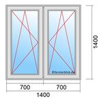 Fenstermaß 1400x1400mm