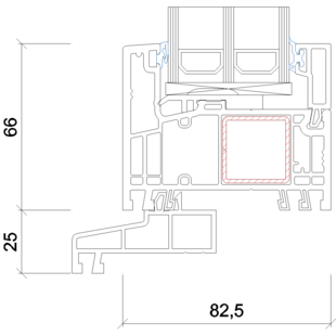 3207- Fensterbankprofil- 25mm