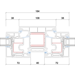 Gealan Linear 108mm Fenster 72mm - 7044-7072