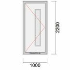 Haustür-Größe 1000x2200 mm