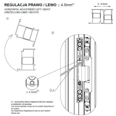 Haustür Wala WU-1R horizontal regulieren