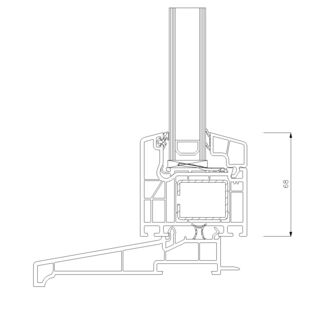 9342- Fensterbankprofil- 123mm-33mm