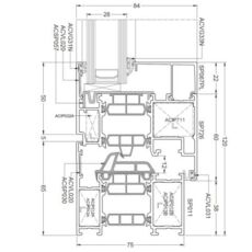 Detailzeichnungen Alu-Fenster Aliplast Superial