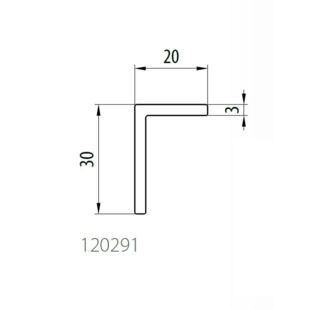 Aluplast 120291 - Winkelprofil - 30x20mm