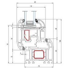 Detailzeichnungen Kunststofffenster IDEAL 70 Casement