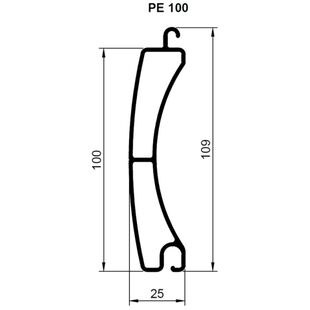 Lamelle PE100 Alu technische Zeichnung