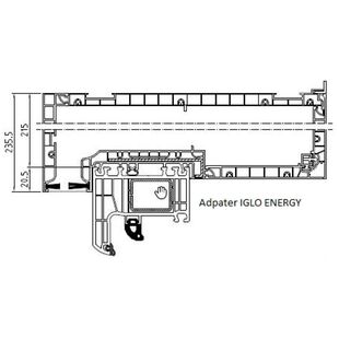 Aufsatzrollladen Adapter für Iglo Energy Detail