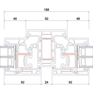 Gealan Kontur 92mm Fenster 82mm - 5026-5023