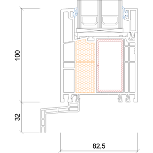 2209- Fensterbankprofil- 32mm