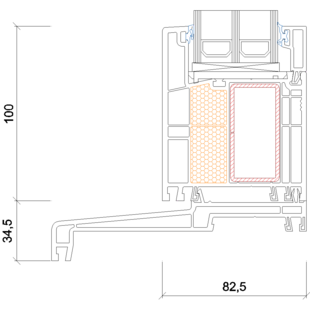 2213- Fensterbankprofil- 34.5mm