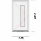 Haustür-Größe 1100x2000 mm