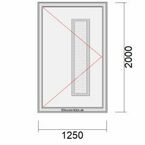 Haustür-Größe 1250x2000 mm