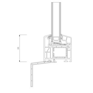 7607-Fensterbankprofil- 52mm-66mm