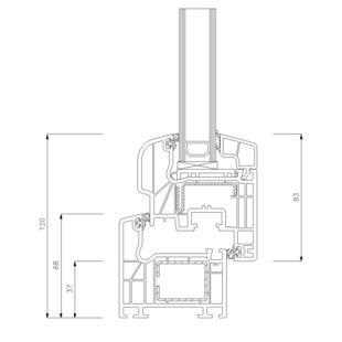 Schüco CT-70 AS Fenster - Rondo120mm 8865-8867