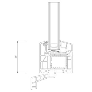 9295- Fensterbankprofil- 69mm-35mm