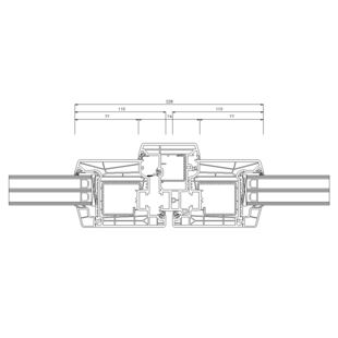 Schüco Living 82 MD Stulp 74mm Terassentür innen öffnend Classic- 9472-9432