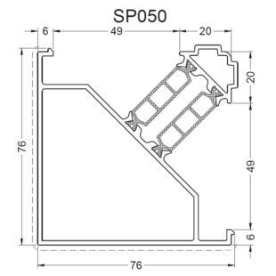 Aliplast SP050 - Eckkopplung 90 Grad