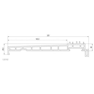 Aluplast 120192 - Fensterbank - 165,5mm - außen