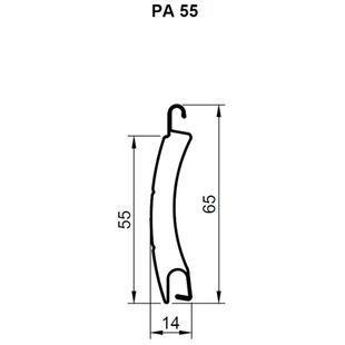 Lamelle PA55 Alu technische Zeichnung