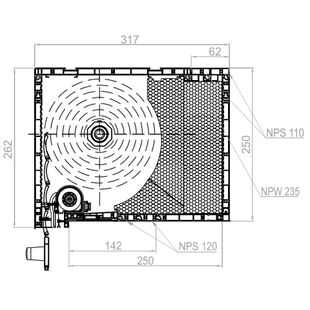 Aufsatzrollladen PTP 250mm mit Insektenschutz und Vertiefung 62mm