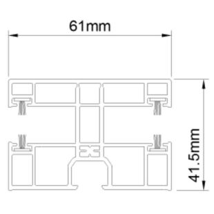 Drutex Aufsatzrolladen Führungsschiene Mini 40,5x61mm