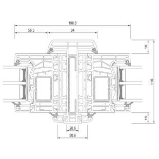 Drutex Iglo Edge - 70118-70103 - Statische Kopplung mit 15mm RVB