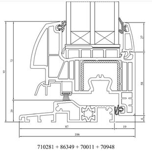 Drutex Iglo Energy Balkontür mit flacher Schwelle 20mm 710281 86349 70011 70948
